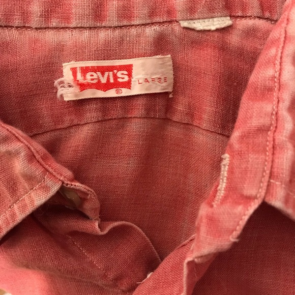 LEVI'S Red Vintage L/S BIG "E" Country Coastal Vibes sz L - Picture 14 of 16